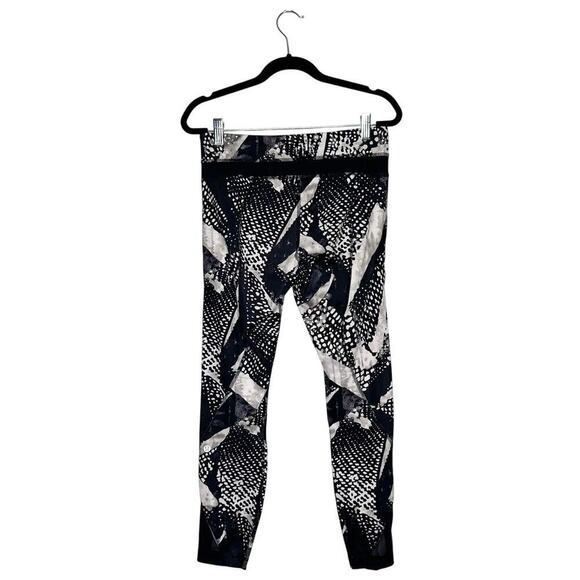 Lululemon Inspire Tight II Mesh Leggings Static Mist Women's Black White Size 6 - Picture 3 of 5